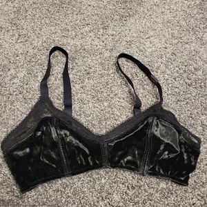 NWT VICTORIA'S SECRET BLACK VELVET BRALETTE